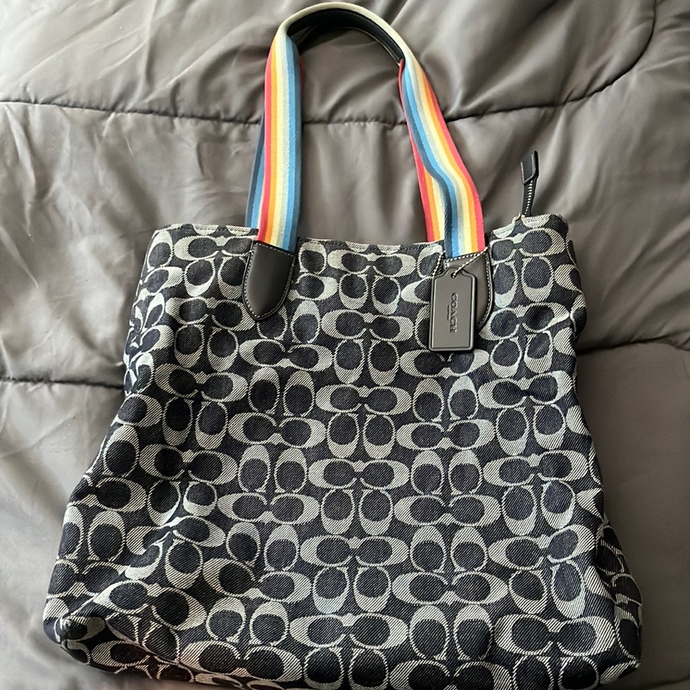 Denim Coach handbag